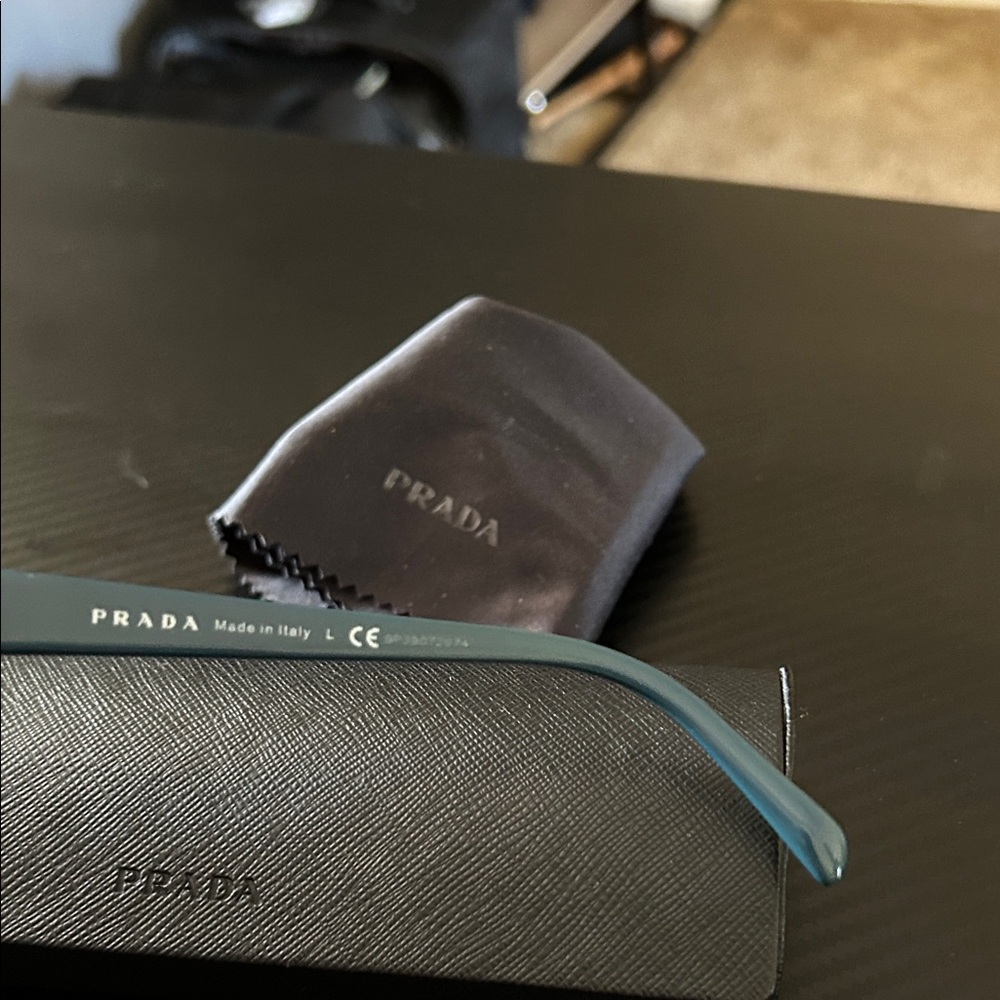 Prada Rx Teal and Tortoise eyeglasses - Picture 8 of 12